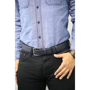 Mat Deri Erkek Kemeri 4 cm - Lacivert