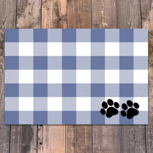 Vinil Kaymaz Tabanlı Keçe Baskılı Evcil Hayvan Pet Mama  Paspası 30x45