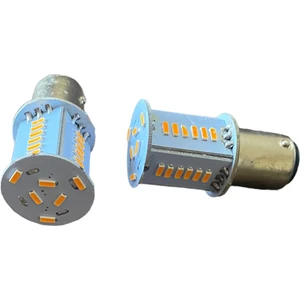 12V 1016 LED 30 Sdm Çift Duy  Çakarlı-Kayar Turuncu