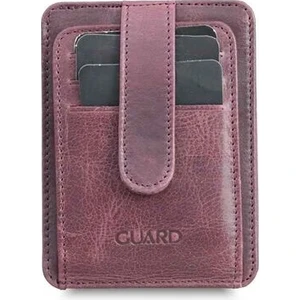 Dikey Crazy Bordo Deri Kartlık