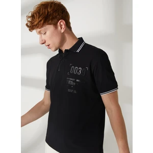 Gmg Fırenze Polo Yaka Siyah Erkek T-Shirt GU23MSS03041