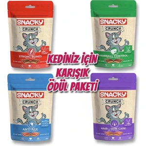 Crunch Kedi Ödül Maması - 4'lü Karma Paket