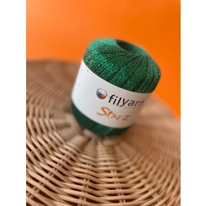 Özel Simli Ip Serisi - Punch, Amigurumi, Süsleme, Supla, Paketleme Ipi Koyu Yeşil