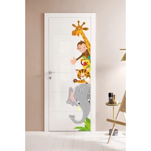 Safari Hayvanları Kapı Dolap Duvar Sticker Seti