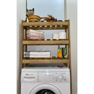 Banyo Çamaşır Makinesi Üstü Raflı Düzenleyici Dolap