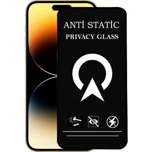 Kzy Apple iPhone 14 Pro Tam Kaplayan Anti Statik Görünmez Safir Ekran Koruyucu Hayalet Cam