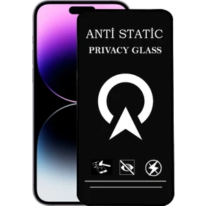 Kzy Apple iPhone 14 Pro Max Tam Kaplayan Anti Statik Görünmez Safir Ekran Koruyucu Hayalet Cam