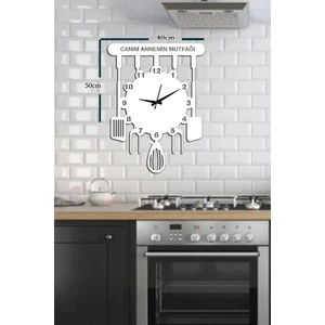 Ensa Design Kişiye Özel Ahşap Dekoratif Mutfak Saati 40CM( Kişileştirilebilir)