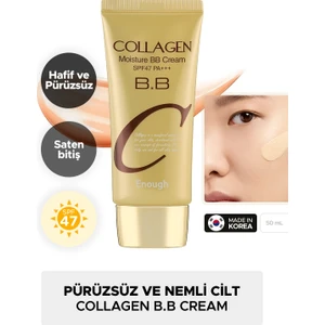Collagen Moisture BB Krem 50 gr – Ton Eşitleyici, Hyaluronik Asitli, SPF47 PA++++, Güneş Korumalı, Tüm Cilt Tiplerine Uygun