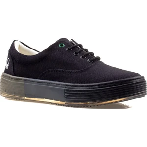 Siyah Kadın Renkli Taban Kot Ayakkabı BN-30696