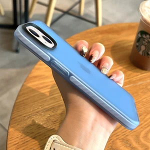 Apple iPhone 14 Kılıf Zebana Airbag Fundas Silikon Kılıf Sierra Mavisi