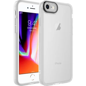 Apple Iphone 8 Kılıf Kamera Korumalı Renkli Kenarlı Arkası Şeffaf Post Silikon