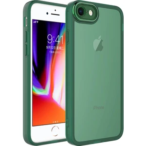 Apple Iphone 8 Kılıf Kamera Korumalı Renkli Kenarlı Arkası Şeffaf Post Silikon