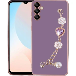 Samsung Galaxy A24 ile Uyumlu Kılıf El Tutamaçlı Kamera Korumalı Kadın Telefon Kılıfı Kapak