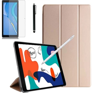 M.TK Moveteck Honor Pad 8 12" Inç Tablet Kılıfı Uyumlu Smart Akıllı Ince Kapak Pu Deri Standlı Kılıf+ Ekran Koruyucu ve Dokunmatik Kalem Set