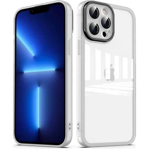 Apple iPhone 12 Pro ile Uyumlu Kılıf Kamera Korumalı Transparan Arka Yüzey Telefon Kılıfı