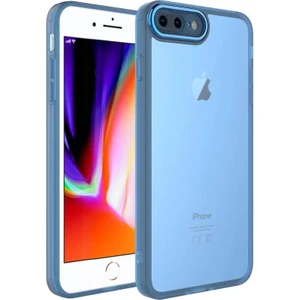 Apple iPhone 8 Plus ile Uyumlu Kılıf Kamera Korumalı Transparan Arka Yüzey Telefon Kılıfı