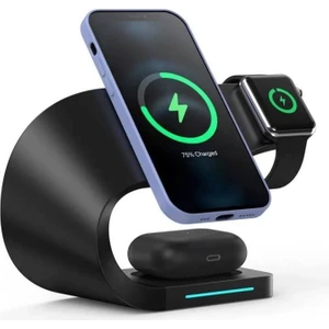 4in1 Kablosuz Wireless Iphone Airpods Apple Watch Şarj Standı