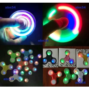 LED Işıklı Stres Çarkı 9 Orjinal Fidget Hand Spinner Süper Dönüş