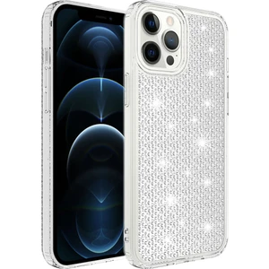 Case 4U Apple iPhone 12 Pro Max Kılıf Köşe Korumalı Darbe Emici Airbagli Parlak Tasarımlı Snow Kapak Şeffaf