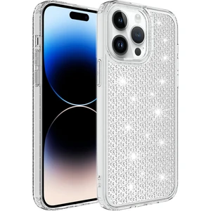 Case 4U Apple iPhone 14 Pro Max Kılıf Köşe Korumalı Darbe Emici Airbagli Parlak Tasarımlı Snow Kapak Şeffaf