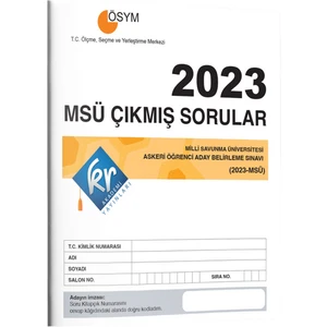 Kr Akademi Yayınları 2023 MSÜ Çıkmış Sorular Tıpkı Basım Kitapçığı