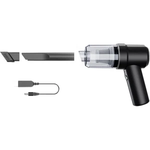 2'si 1 Arada Araba Elektrikli Süpürge Kablosuz Şarj Silgi El Yüksek Güçlü Küçük Tip Blower Duster Ofis Siyah (Yurt Dışından)