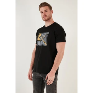 Baskılı Bisiklet Yaka Pamuk Slim Fit T Shirt Erkek T Shirt 646R4040