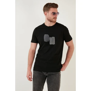 Baskılı Bisiklet Yaka Pamuk Slim Fit T Shirt Erkek T Shirt 646B3950