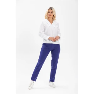 Kemerli Pazen Sonbahar ve Kışlık Pantolon Saks Sks