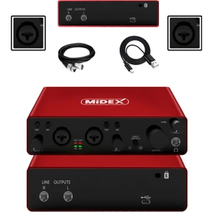 GLX-800RD Üst Segment USB Stüdyo Ses Kartı 2 Giriş 2 Çıkış 24BIT/192KHZ