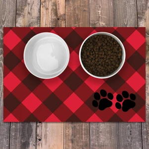 Vinil Kaymaz Tabanlı Keçe Baskılı Evcil Hayvan Pet Mama  Paspası 40x60