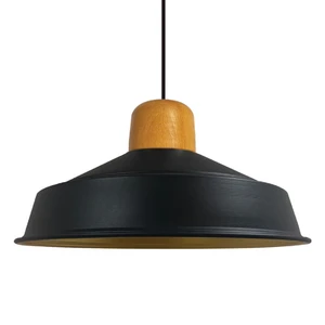 Asaletli Tekli Avize Ahşap Başlık Retro Sarkıt Lamba Restoran Salon Aydınlatma