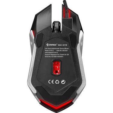 Everest SM-G72 Usb Siyah/Gümüş Işıklandırmalı Oyuncu Mouse Fiyatı