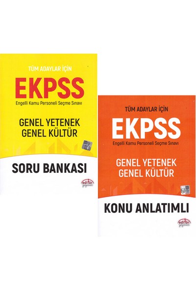 Editör Yayınları 2023 EKPSS Konu Anlatımlı Soru Bankası Seti Editör