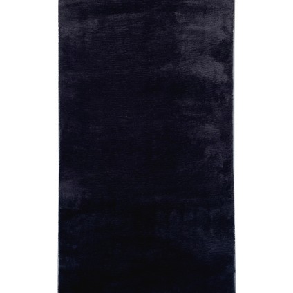 Yıkanabilir Kaymaz Taban Post Peluş 4011 Siyah Kesme Yolluk Halı 120 x 125 cm