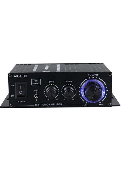 280 Ev Ses Amplifikatörü, Stereo Amplifikatör 2 Kanal 40WX2 Mavi Işık Bas (Yurt Dışından) modelleri