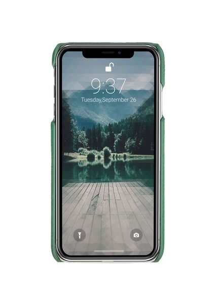 Apple iPhone Xs Max Uyumlu Deri Arka Kapak Mn-Uj Erc4 Yeşil