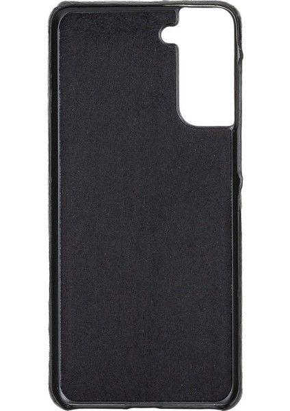 Samsung Galaxy S21 Plus Uyumlu Deri Arka Kapak Uj Rst1 Siyah
