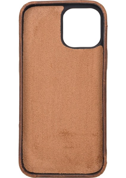 Apple iPhone 13 Pro Max Uyumlu Deri Arka Kapak Rock G2