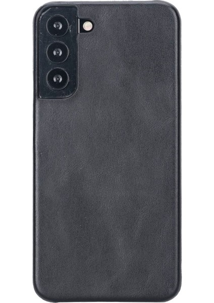 Samsung Galaxy S22 Plus Uyumlu Deri Arka Kapak Uj Rst1 Siyah