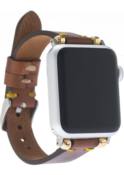 Apple Watch Uyumlu Uyumlu Deri Kordon 38-40-41MM Slim Srç RST2E