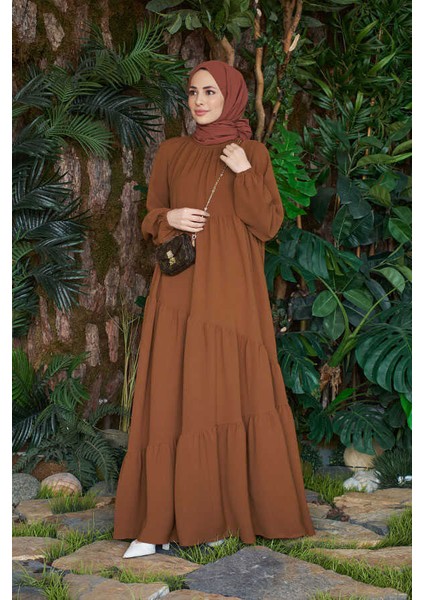 6614-BÜZGÜLÜ Berlin Elbise Tütün fırsatları