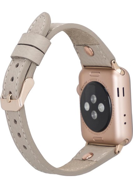 Apple Watch Uyumlu Uyumlu Deri Kordon 38-40-41MM Slim Rgtr Erc3 modelleri