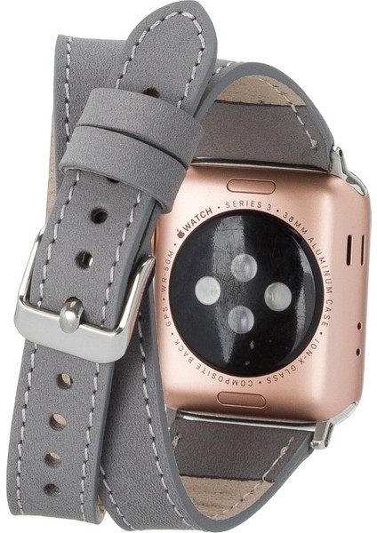 Apple Watch Uyumlu Uyumlu Deri Kordon 42-44-45MM Slim Dtquarst9