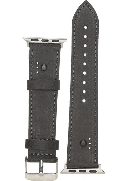 Apple Watch Uyumlu Uyumlu Deri Kordon 42-44-45MM Bt Siyah fırsatları