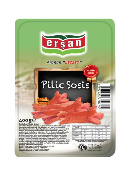 Erşan Pi̇li̇ç Kokteyl Sosi̇s 400 gr