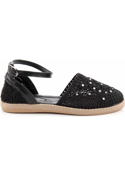 Siyah Örgü Kadın Espadril K01823251416