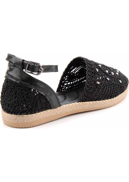 Siyah Örgü Kadın Espadril K01823251416