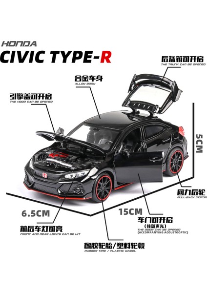 1: 32 Honda Civic Tip R Diecasts Araba Modeli (Yurt Dışından)